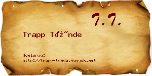 Trapp Tünde névjegykártya