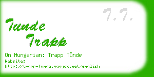 tunde trapp business card